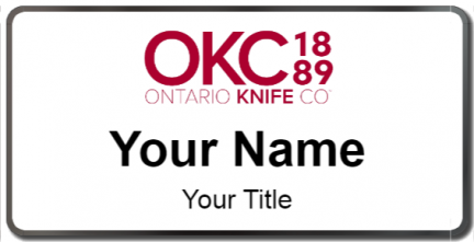 Custom name badges for Ontario Knife Company