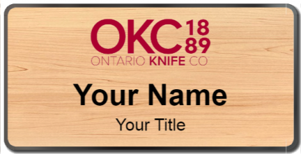 Custom name badges for Ontario Knife Company