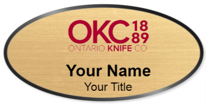Custom name badges for Ontario Knife Company