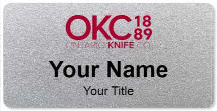 Custom name badges for Ontario Knife Company