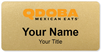 Custom name badges for Qdoba Mexican Grill