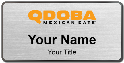 Custom name badges for Qdoba Mexican Grill