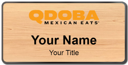 Custom name badges for Qdoba Mexican Grill