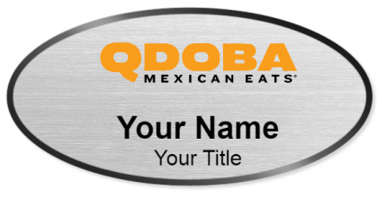 Custom name badges for Qdoba Mexican Grill