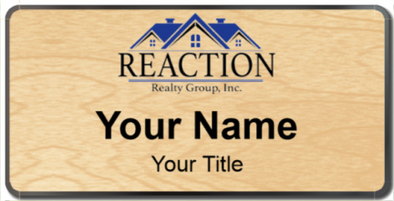 Custom name badges for Reaction Realty Group