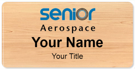 Custom name badges for Senior Aerospace