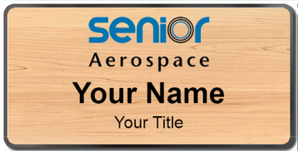 Custom name badges for Senior Aerospace