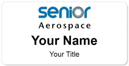 Custom name badges for Senior Aerospace