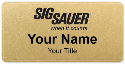 Custom name badges for Sig Sauer