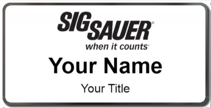 Custom name badges for Sig Sauer