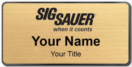 Custom name badges for Sig Sauer