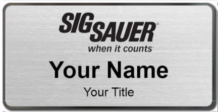 Custom name badges for Sig Sauer