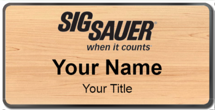 Custom name badges for Sig Sauer