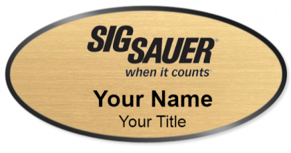Custom name badges for Sig Sauer