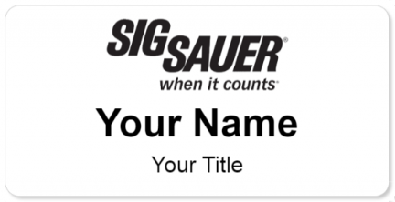 Custom name badges for Sig Sauer