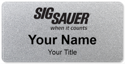 Custom name badges for Sig Sauer