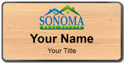 Custom name badges for Sonoma Real Estate