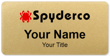 Custom name badges for Spyderco Knives