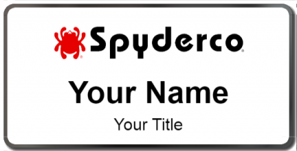 Custom name badges for Spyderco Knives