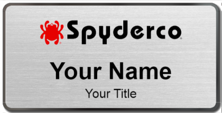 Custom name badges for Spyderco Knives