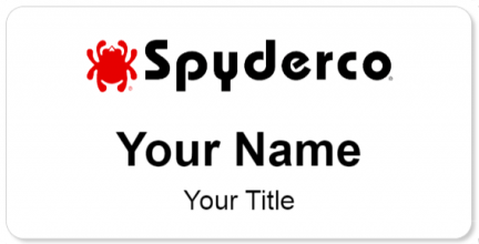 Custom name badges for Spyderco Knives