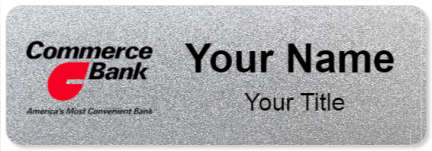 Custom name badges for Commerce Bank