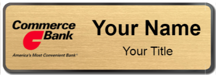 Custom name badges for Commerce Bank