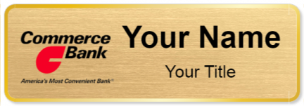 Custom name badges for Commerce Bank