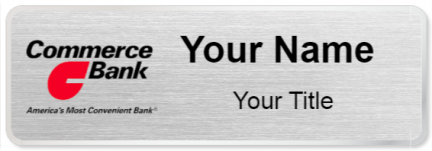 Custom name badges for Commerce Bank