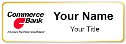 Custom name badges for Commerce Bank