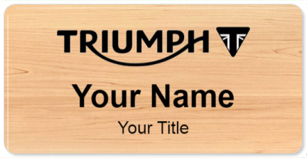 Custom name badges for Triumph Motorcycles