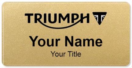 Custom name badges for Triumph Motorcycles