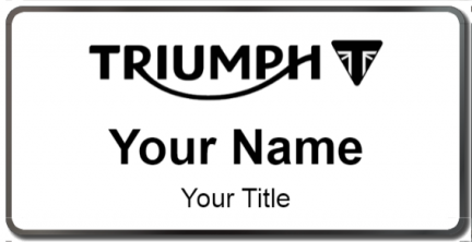 Custom name badges for Triumph Motorcycles