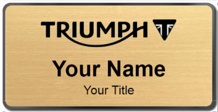 Custom name badges for Triumph Motorcycles