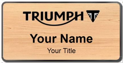 Custom name badges for Triumph Motorcycles