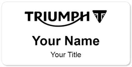 Custom name badges for Triumph Motorcycles