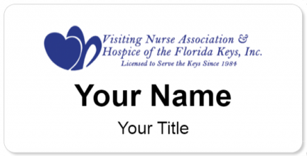 Custom name badges for Visiting Nurse Association & Hospice