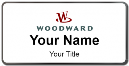 Custom name badges for Woodward Aerospace
