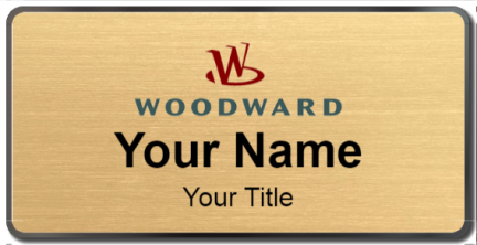 Custom name badges for Woodward Aerospace