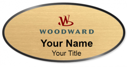 Custom name badges for Woodward Aerospace