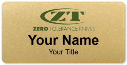 Custom name badges for Zero Tolerance Knives