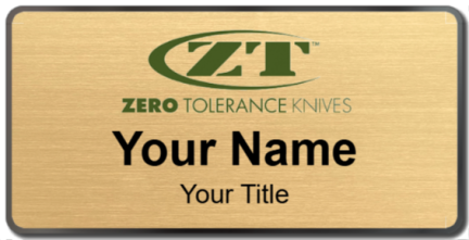 Custom name badges for Zero Tolerance Knives