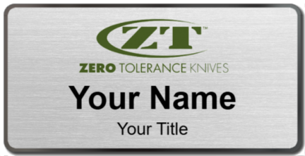 Custom name badges for Zero Tolerance Knives
