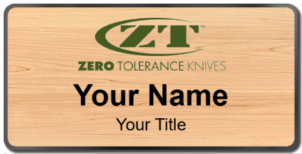 Custom name badges for Zero Tolerance Knives