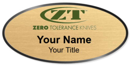 Custom name badges for Zero Tolerance Knives