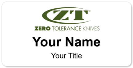 Custom name badges for Zero Tolerance Knives