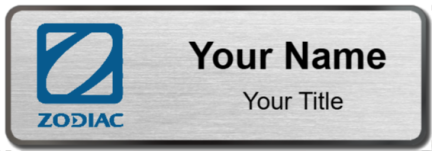 Custom name badges for Zodiac Boats