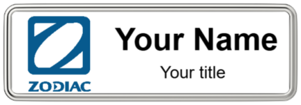 Custom name badges for Zodiac Boats