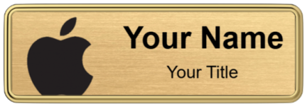 Custom name badges for Apple