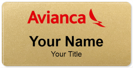 Custom name badges for Avianca